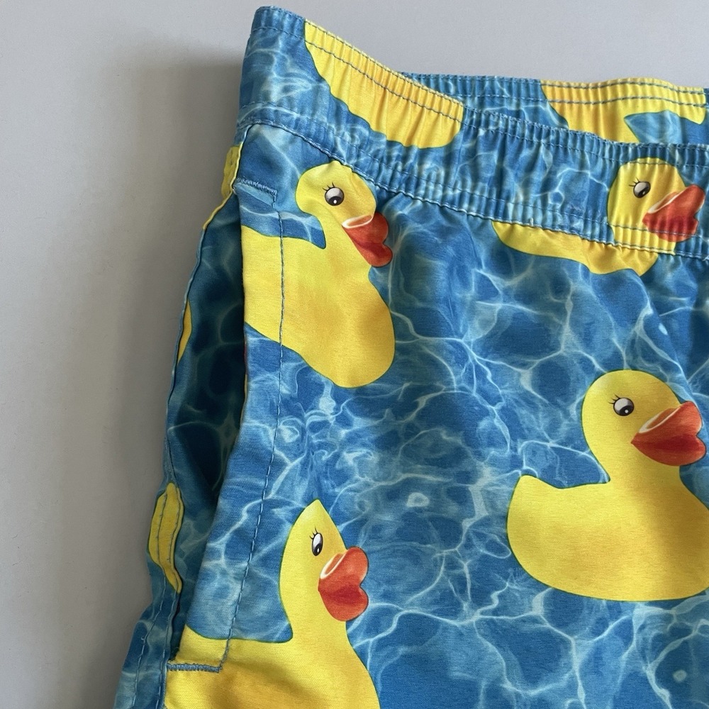 Neff Men's Swim Trunks Medium Rubber Duck Print Blue Yellow Board Shorts M - Picture 4 of 10